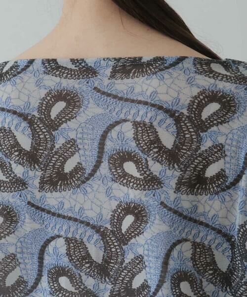 HIROKO KOSHINO / ヒロココシノ カットソー | 【洗える/日本製】レースチュールプリントカットソー | 詳細3