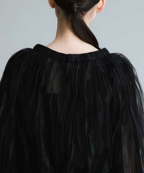 HIROKO KOSHINO / ヒロココシノ カットソー | 【洗える】プリーツチュールプルオーバ | 詳細3