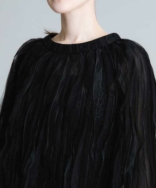 HIROKO KOSHINO / ヒロココシノ カットソー | 【洗える】プリーツチュールプルオーバ | 詳細4