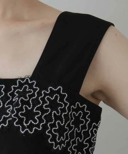HIROKO KOSHINO / ヒロココシノ ベスト | 【洗える/日本製】レースディテールタンクトップ | 詳細5