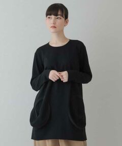 HIROKO KOSHINO / ヒロココシノ チュニック | 【洗える/日本製】デザイン配色ポンチチュニック