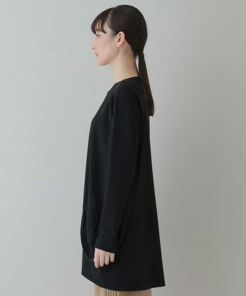 HIROKO KOSHINO / ヒロココシノ チュニック | 【洗える/日本製】デザイン配色ポンチチュニック | 詳細1