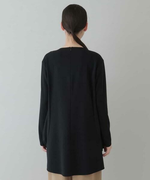 HIROKO KOSHINO / ヒロココシノ チュニック | 【洗える/日本製】デザイン配色ポンチチュニック | 詳細2