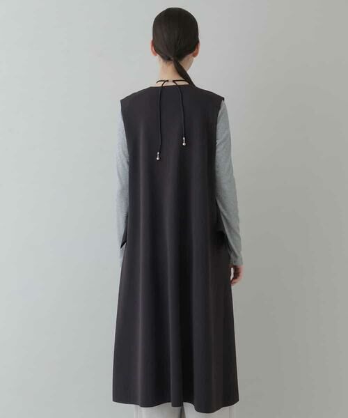 HIROKO KOSHINO / ヒロココシノ ベスト | 【日本製】フリルニットロングジレ | 詳細2