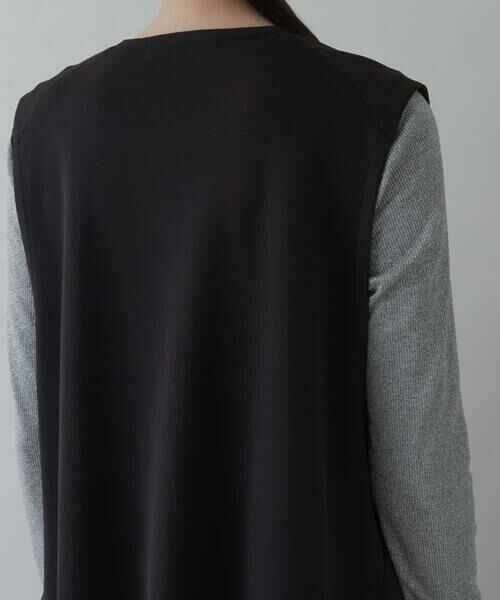 HIROKO KOSHINO / ヒロココシノ ベスト | 【日本製】フリルニットロングジレ | 詳細3