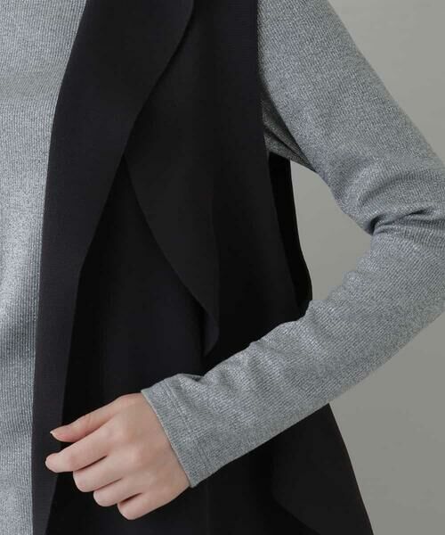 HIROKO KOSHINO / ヒロココシノ ベスト | 【日本製】フリルニットロングジレ | 詳細5