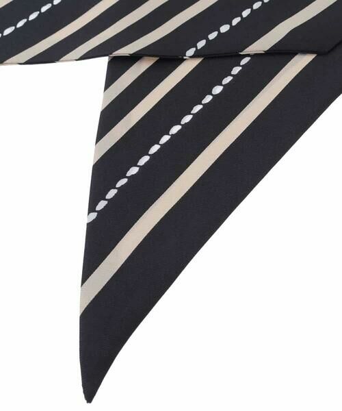 HIROKO KOSHINO / ヒロココシノ マフラー・ショール・スヌード・ストール | 【日本製】ストライプパターンタイストール | 詳細1