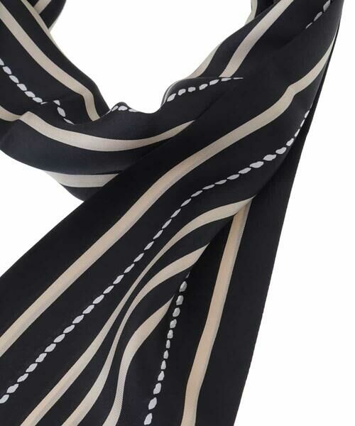 HIROKO KOSHINO / ヒロココシノ マフラー・ショール・スヌード・ストール | 【日本製】ストライプパターンタイストール | 詳細3