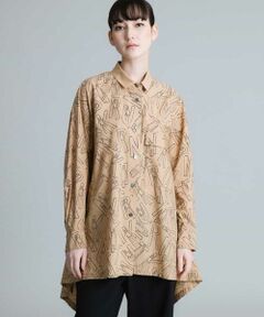 HIROKO KOSHINO / ヒロココシノ シャツ・ブラウス | 【洗濯機で洗える/日本製】イラスト柄ブロードシャツ