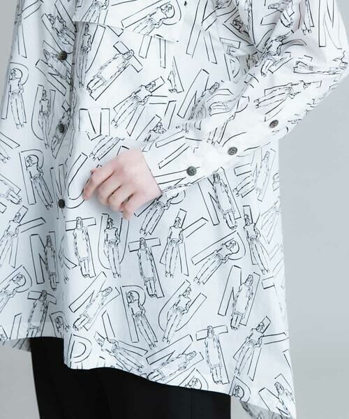 HIROKO KOSHINO / ヒロココシノ シャツ・ブラウス | 【洗濯機で洗える/日本製】イラスト柄ブロードシャツ | 詳細5