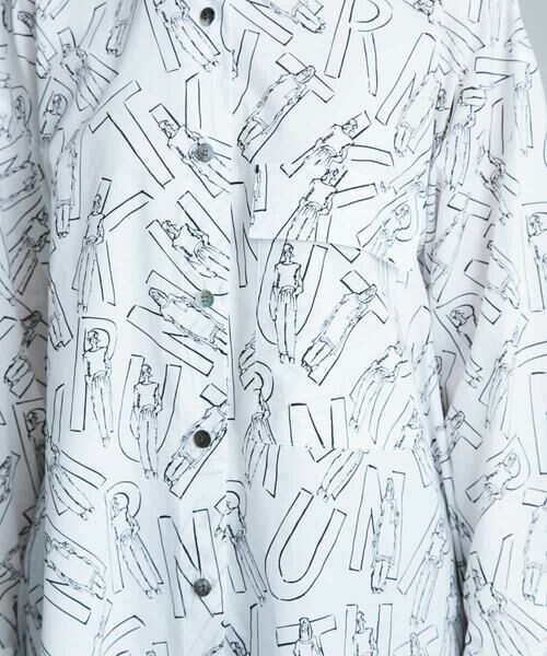 HIROKO KOSHINO / ヒロココシノ シャツ・ブラウス | 【洗濯機で洗える/日本製】イラスト柄ブロードシャツ | 詳細7