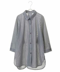 HIROKO KOSHINO / ヒロココシノ シャツ・ブラウス | 【洗える】ハイブリットストライプシャツ