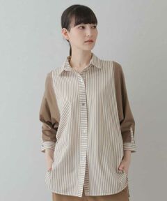 HIROKO KOSHINO / ヒロココシノ シャツ・ブラウス | 【洗える】ハイブリットストライプシャツ
