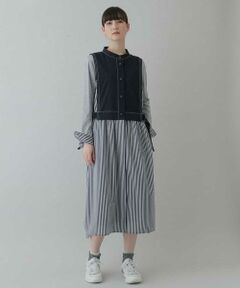 HIROKO KOSHINO / ヒロココシノ ロング・マキシ丈ワンピース | 【洗濯機で洗える】ストレッチタフタドレス