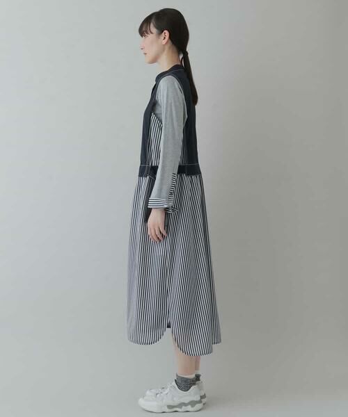 HIROKO KOSHINO / ヒロココシノ ロング・マキシ丈ワンピース | 【洗濯機で洗える】ストレッチタフタドレス | 詳細1