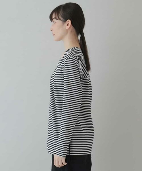 HIROKO KOSHINO / ヒロココシノ カットソー | 【洗える/日本製】コットン天竺ボーダーカットソー | 詳細1