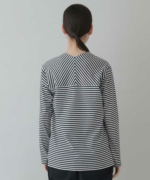 HIROKO KOSHINO / ヒロココシノ カットソー | 【洗える/日本製】コットン天竺ボーダーカットソー | 詳細2