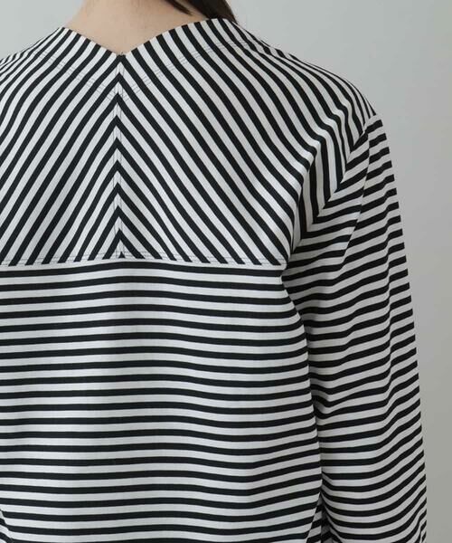 HIROKO KOSHINO / ヒロココシノ カットソー | 【洗える/日本製】コットン天竺ボーダーカットソー | 詳細3