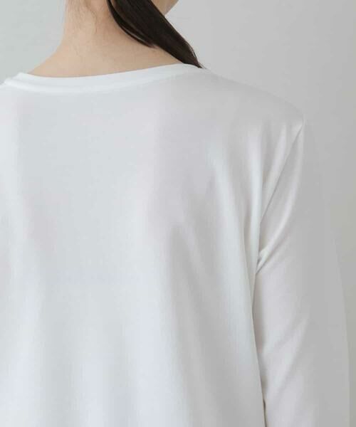 HIROKO KOSHINO / ヒロココシノ カットソー | 【洗濯機で洗える/日本製】オリジナルイラスト7分袖Tシャツ | 詳細3