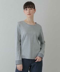 HIROKO KOSHINO / ヒロココシノ カットソー | 【洗える】ストライプジョイントカットソー