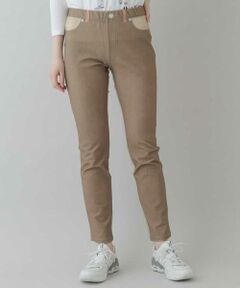 HIROKO KOSHINO / ヒロココシノ チノ・ワークパンツ | 【洗濯機で洗える/日本製】カラーブロックストレッチパンツ