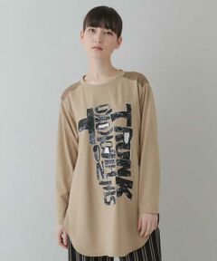 HIROKO KOSHINO / ヒロココシノ カットソー | 【洗濯機で洗える/日本製】ジオメトリックロゴチュニック