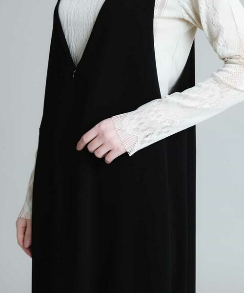 HIROKO KOSHINO / ヒロココシノ ロング・マキシ丈スカート | 【日本製】フロントファスナージャンパースカート | 詳細5