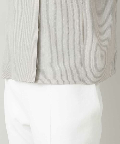 HIROKO KOSHINO / ヒロココシノ ノーカラージャケット | 【日本製】ピンストライプカジュアルジャケット | 詳細8