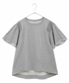 HIROKO KOSHINO / ヒロココシノ カットソー | 【洗濯機で洗える/日本製】シャーリングアクセント裏毛トップス