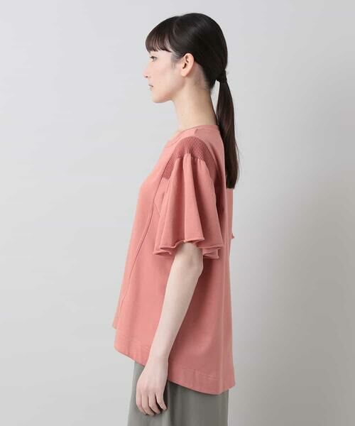HIROKO KOSHINO / ヒロココシノ カットソー | 【洗濯機で洗える/日本製】シャーリングアクセント裏毛トップス | 詳細1