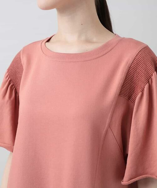HIROKO KOSHINO / ヒロココシノ カットソー | 【洗濯機で洗える/日本製】シャーリングアクセント裏毛トップス | 詳細3