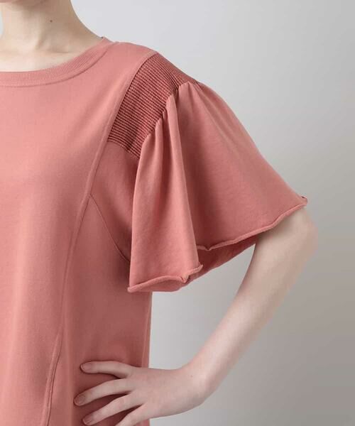 HIROKO KOSHINO / ヒロココシノ カットソー | 【洗濯機で洗える/日本製】シャーリングアクセント裏毛トップス | 詳細4