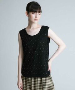 HIROKO KOSHINO / ヒロココシノ カットソー | 【洗濯機で洗える】スタッズタンクトップ