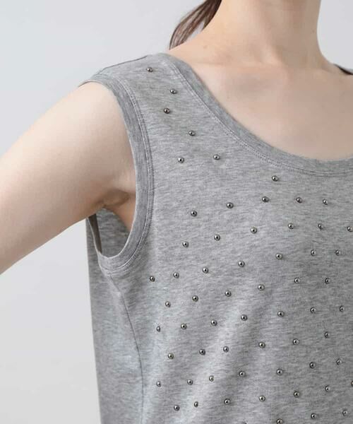 HIROKO KOSHINO / ヒロココシノ カットソー | 【洗濯機で洗える】スタッズタンクトップ | 詳細7