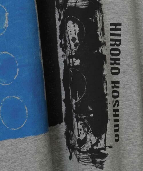 HIROKO KOSHINO / ヒロココシノ チュニック | 【洗濯機で洗える/日本製】イレギュラーヘムグラフィックTシャツ | 詳細4