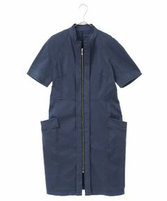 HIROKO KOSHINO / ヒロココシノ ロング・マキシ丈ワンピース | 【洗濯機で洗える】配色ステッチワンピース