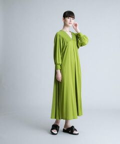 HIROKO KOSHINO / ヒロココシノ ロング・マキシ丈ワンピース | 【洗える/日本製】シャーリング天竺カジュアルドレス