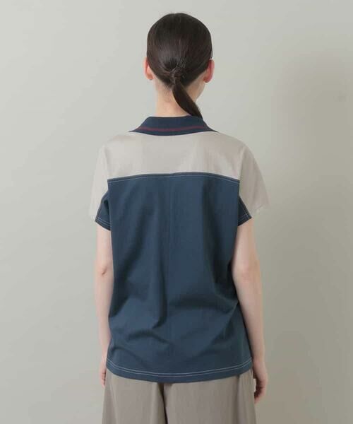 HIROKO KOSHINO / ヒロココシノ カットソー | 【洗濯機で洗える/日本製】配色ポロカットソー | 詳細2