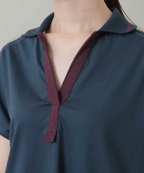 HIROKO KOSHINO / ヒロココシノ カットソー | 【洗濯機で洗える/日本製】配色ポロカットソー | 詳細3