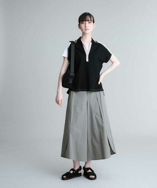 HIROKO KOSHINO / ヒロココシノ カットソー | 【洗濯機で洗える/日本製】配色ポロカットソー | 詳細10