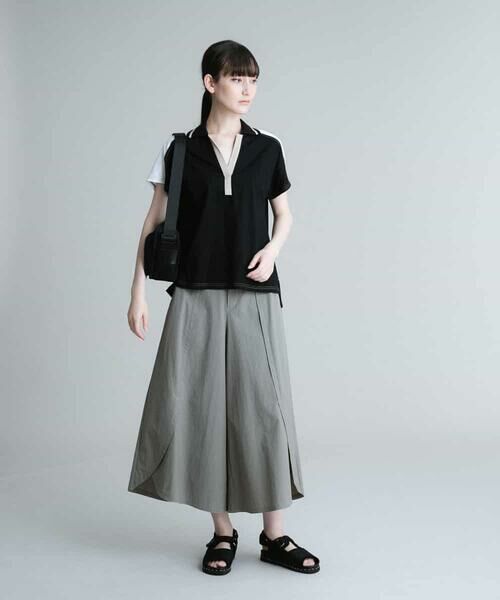 HIROKO KOSHINO / ヒロココシノ カットソー | 【洗濯機で洗える/日本製】配色ポロカットソー | 詳細9