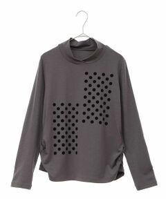 HIROKO KOSHINO / ヒロココシノ カットソー | 【洗濯機で洗える/日本製】フロッキードットカットソー