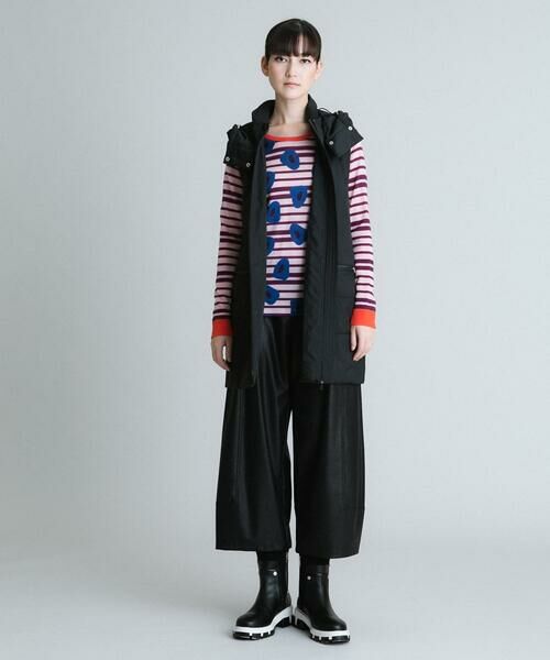 HIROKO KOSHINO / ヒロココシノ ニット・セーター | 【日本製】幾何学ウールガーゼカットソー | 詳細10