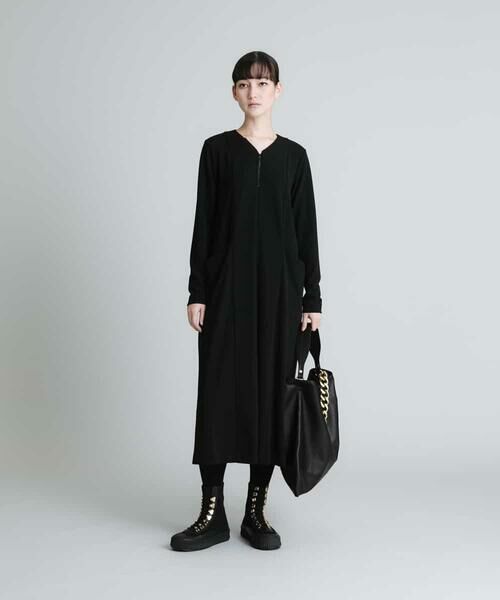 HIROKO KOSHINO / ヒロココシノ ドレス | 【洗える/日本製】フロントジップワンピース | 詳細9