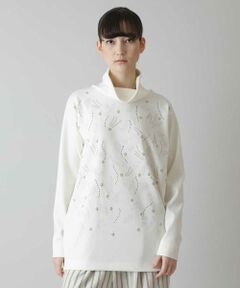 HIROKO KOSHINO / ヒロココシノ カットソー | 【洗える/日本製】レーヨンポインチデザインプルオーバー