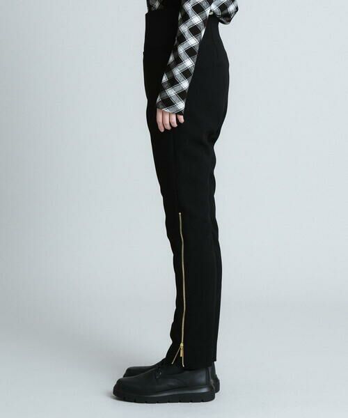 HIROKO KOSHINO / ヒロココシノ チノ・ワークパンツ | 【日本製】サイドジップストレートパンツ | 詳細5