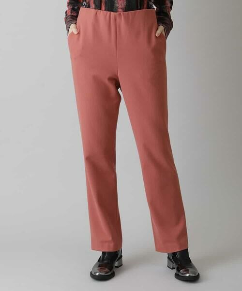 HIROKO KOSHINO / ヒロココシノ チノ・ワークパンツ | 【日本製】2WAYストレッチシルエットパンツ(ピンク)