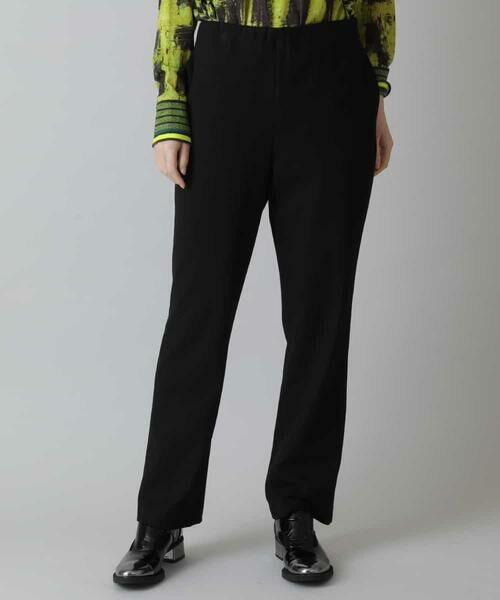 HIROKO KOSHINO / ヒロココシノ チノ・ワークパンツ | 【日本製】2WAYストレッチシルエットパンツ(ブラック)