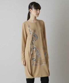 HIROKO KOSHINO / ヒロココシノ チュニック | 【洗える/日本製】ジョイクールラメプリントチュニック