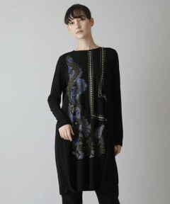 HIROKO KOSHINO / ヒロココシノ チュニック | 【洗える/日本製】ジョイクールラメプリントチュニック